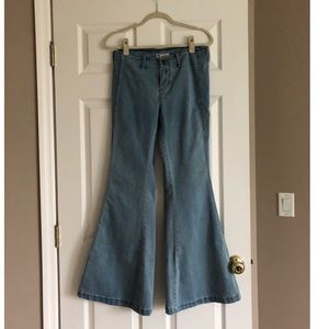 Free People Extra Flare Light Wash Jeans- Size 28
